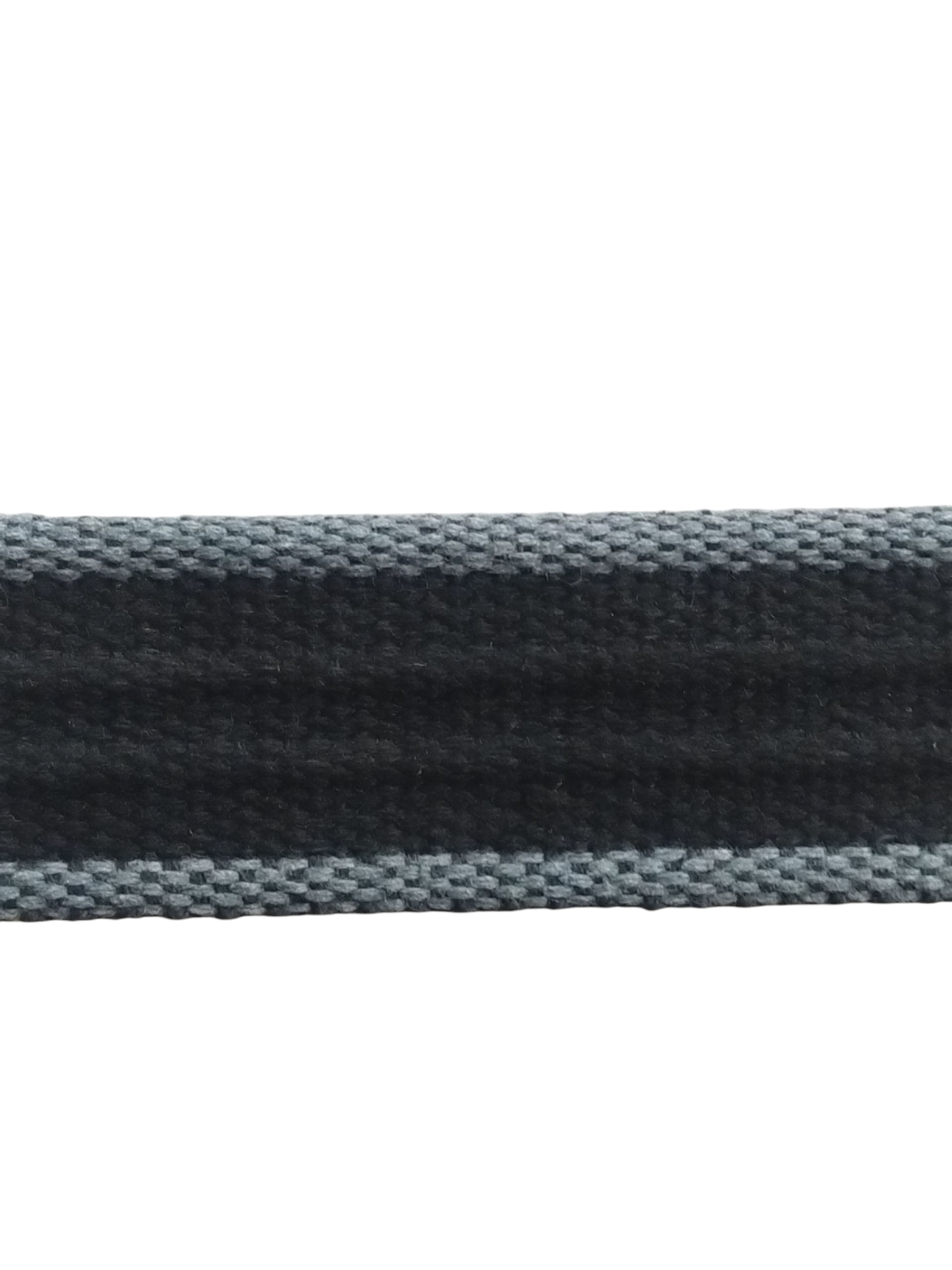 ALGODÃO 4 BORDAS FINA LEVE 39mm (PRETO COM AS BORDAS CINZA GRAFITE)