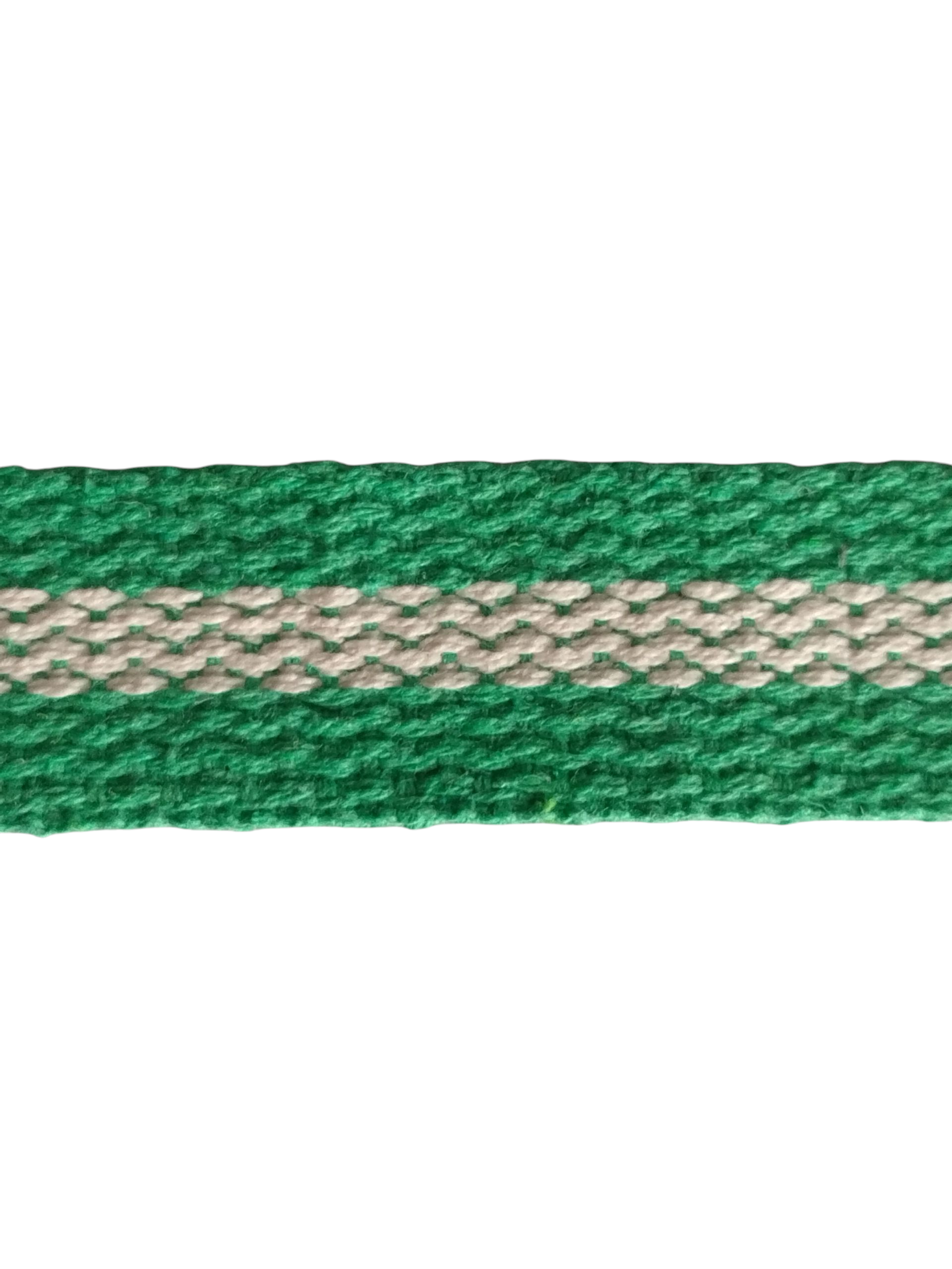 ALGODÃO CCE - 3 FAIXAS 30mm (VERDE BANDEIRA/CRU/VERDE BANDEIRA)