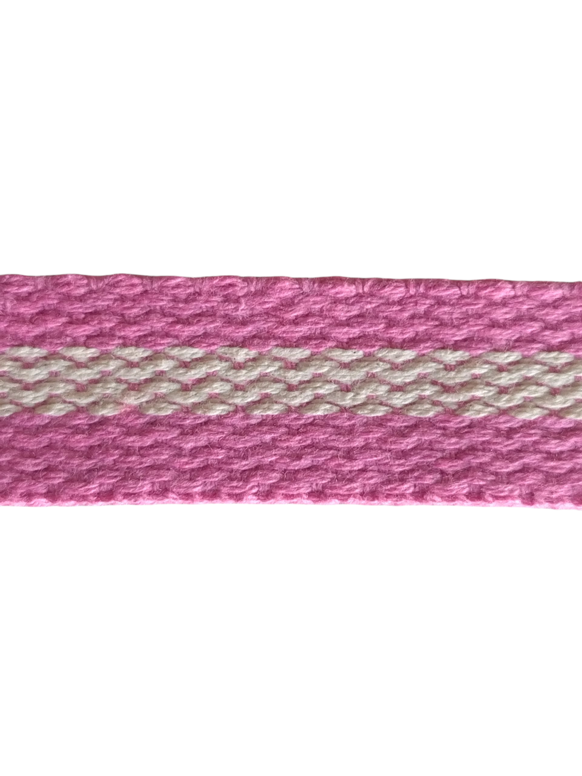 ALGODÃO CCE - 3 FAIXAS 30mm (ROSA FANDANGO/CRU/ROSA FANDANGO)