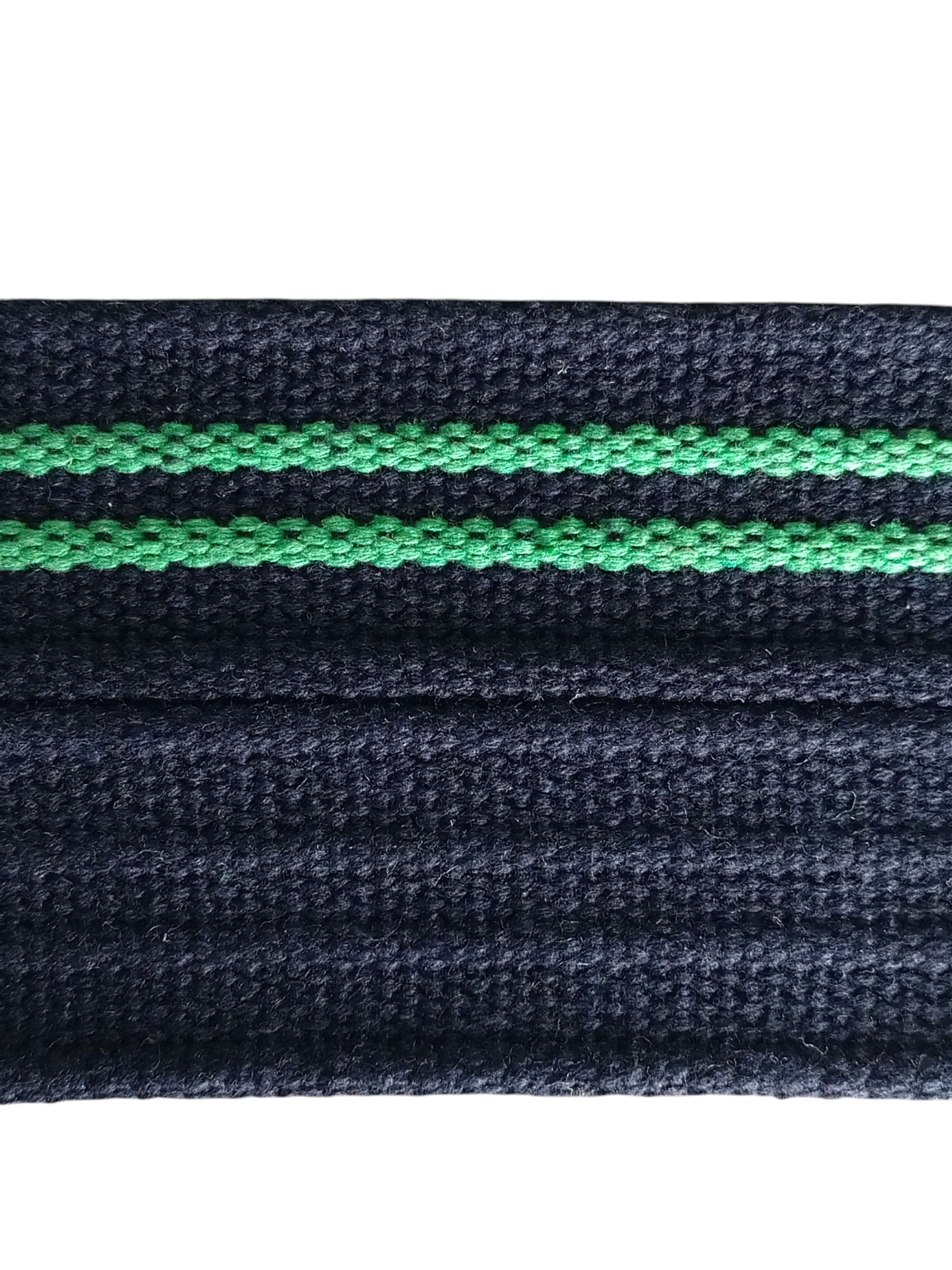 ALGODÃO 4 BORDAS FINA LEVE DF 39mm (MARINHO C/ AS DUAS BORDAS CENTRAIS VERDE BANDEIRA VERSO MARINHO)